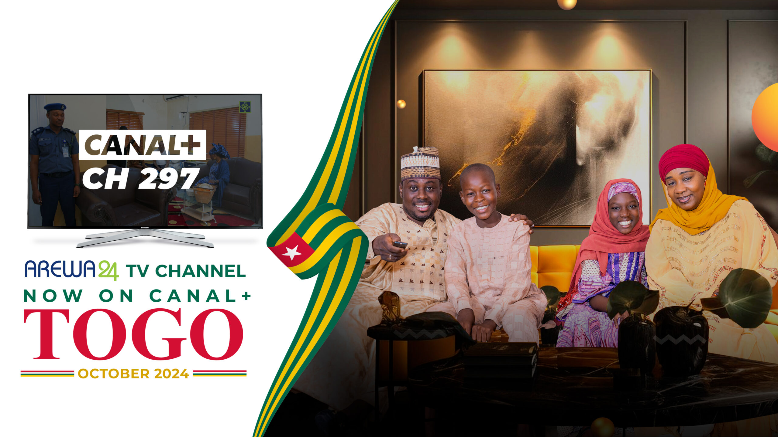 AREWA24 ZA TA FAƊAƊA ADADIN ƘASASHEN DA TAKE YAƊA SHIRYE-SHIRYENTA TARE DA CANAL+, ZA TA FAƊAƊA ZUWA ƘARIN ƘASASHEN YAMMACIN AFIRKA HUƊU: BENIN REPUBLIC, BURKINA FASO, MALI AND TOGO